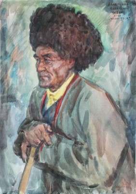 Лянглебен Моисей Вольфович. Хандурдыев Каригды - чабан. 40 лет ТССР 